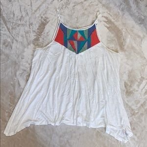 American eagle embroidered high neck tank